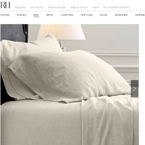 Restoration Hardware Belgian Flax Linen Bedskirt